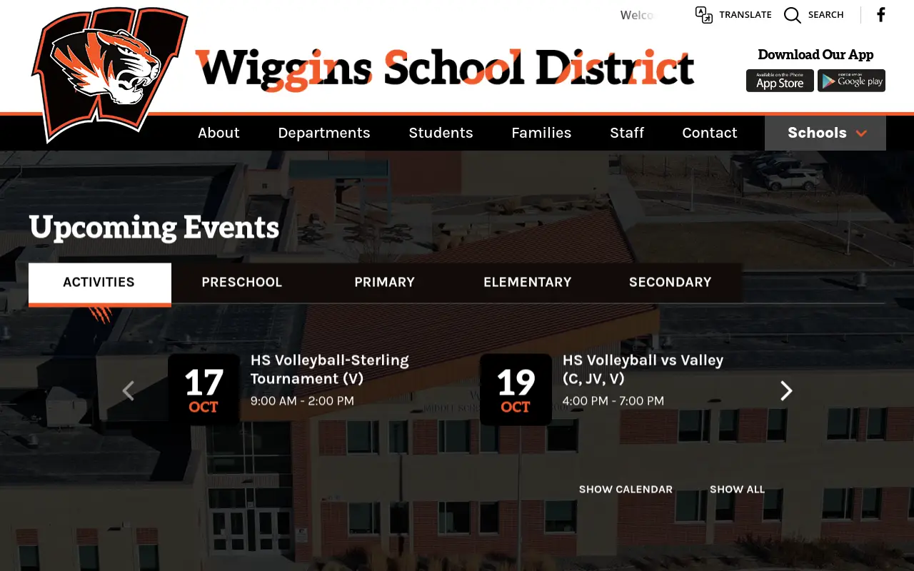 Screenshot of the Wiggins RE-50(J) homepage at scan time