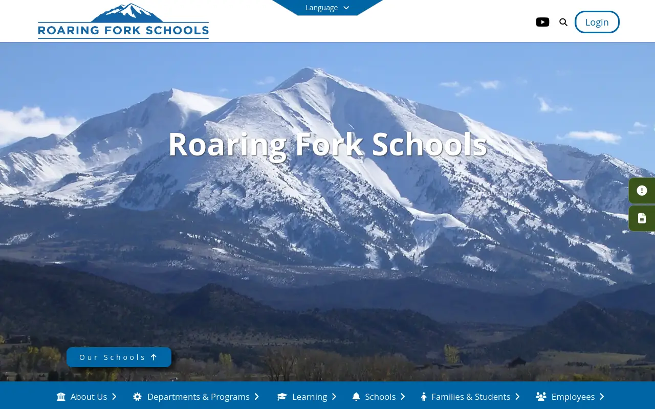 Screenshot of the Roaring Fork RE-1 homepage at scan time