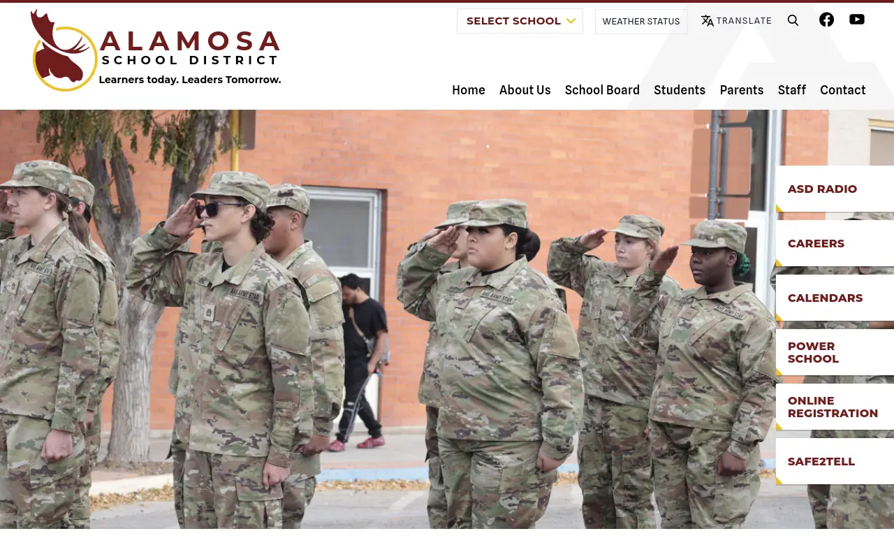 Screenshot of the Alamosa RE-11J homepage at scan time